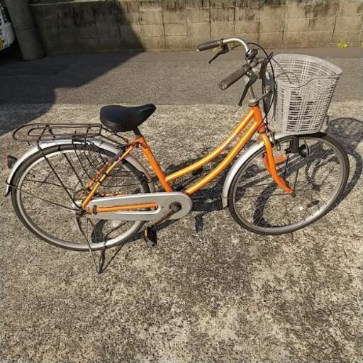26インチ ママチャリ 自転車 オレンジ色 (norinori) 倉敷の自転車の 