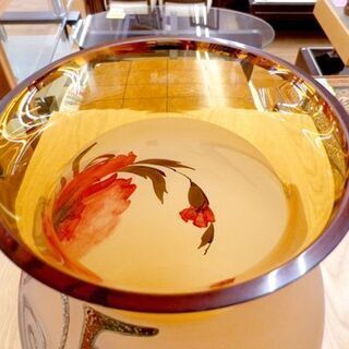 お値下げ！チェコ ガラス工芸 フラワーベース ボヘミアガラス カメニツキー シェノフ クリスタル 金彩 花瓶 花活 花生