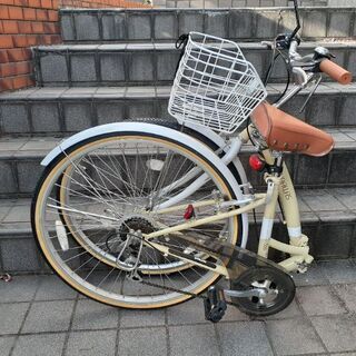 折りたたみ自転車 未使用お洒落な26型折畳自転車6速