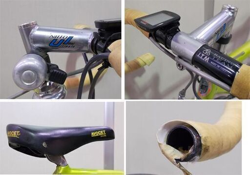 希少! LEGNANO 535mm 2×8 700×23 黄緑 クロモリ CAMPIONE DEL MONDO