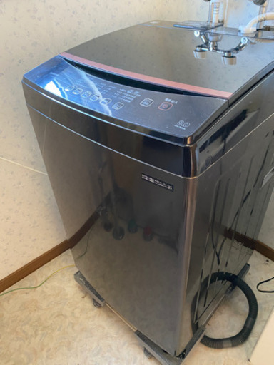 2020年製 アイリスオーヤマ 洗濯機 8kg 洗濯機置付 黒