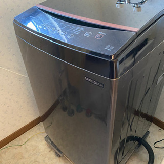 2020年製 アイリスオーヤマ 洗濯機 8kg 洗濯機置付 黒