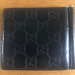 【ネット決済・配送可】グッチマネークリップ型二つ折り財布