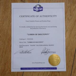 ロードオブドッグタウン loadsofdogtown オブジェ 映画使用物 証明書付き