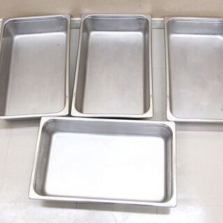 ステンレス製 フードパン 10枚セット　サイズ　300mm×500mm 深さ100mm ホテルパン フード用バット フードウォーマー(J843kwxY)②