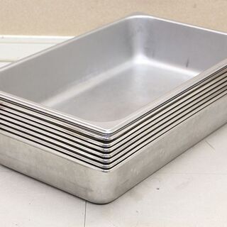 ステンレス製 フードパン 10枚セット　サイズ　300mm×500mm 深さ100mm ホテルパン フード用バット フードウォーマー(J843kwxY)② ステンレス製 フードパン 10枚セット サイズ 300mm×500mm 深さ100mm