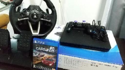 PS4＋ハンコン＋レーシングカーソフト3点セット