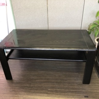 木製テーブル  黒  62cm×120cm