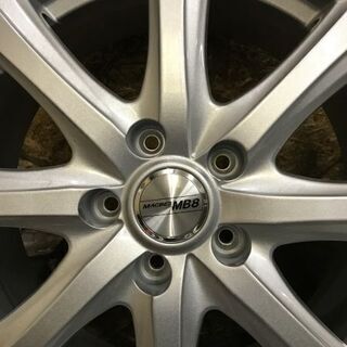 未使用 MACBES MB8 マクベス 社外ホイール 17インチ 4本 7J5HPCD114.3+48 エクストレイル CX-5 CX-8等　(VHJ137) クレジットカード QR決済可能