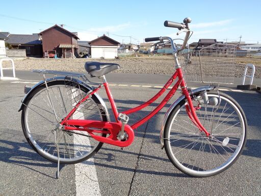 SOUTHERN PORT サザンポート 26インチ 赤 軽快車(82)