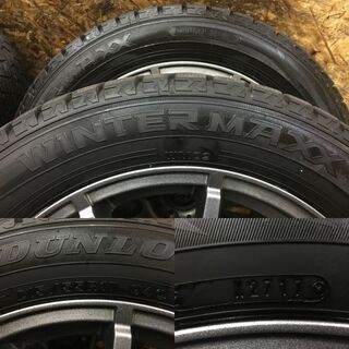 【DUNLOP WINTER MAXX WM02 215/55R17】スタッドレス【社外 17インチ 7J5HPCD114.3+53】オデッセイ ヴェゼル等　(VTK295) クレジットカード QR決済可能