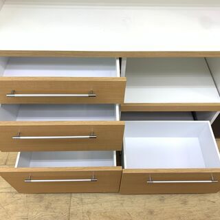 ジモティ価格☆レンジボード ナチュラル ホワイト キッチン収納
