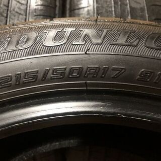 DUNLOP ENASAVE EC300 215/50R17 17インチ 夏タイヤ 4本 2016年製 プリウスα リーフ エクシーガ ビアンテ等　(MTE51) クレジットカード QR決済可能