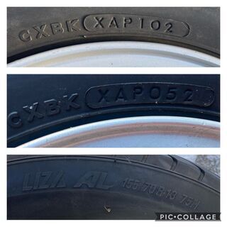 タイヤ、ホイール 【格安】ホイール FIAT PCD98㎜ 155/70R13 TOYO LIZA 