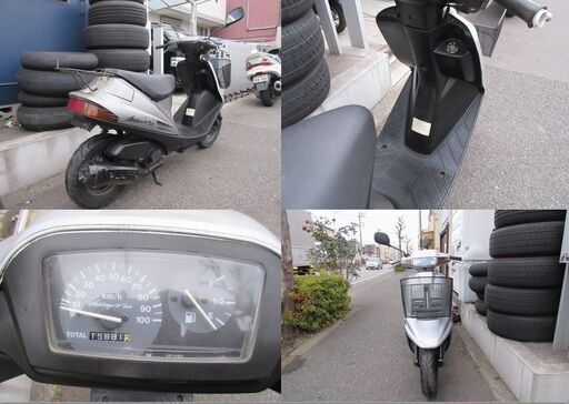 埼玉川口発！スズキ　アドレスＶ100　シルバー　前カゴ付き　ノーマル車 埼玉川口発！スズキ アドレスV100 シルバー 前カゴ付き ノーマル車