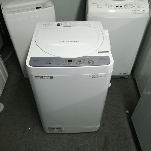 【5/30販売済】大特価 2019年製 SHARP ES-GE5C-W 全自動電気洗濯機 5.5Kg 北NS3