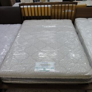 NITORI/ニトリ ダブルベッド フランスベッドマットレス ブラウンフレーム【ユーズドユーズ名古屋天白店】 J505