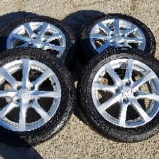 バリ山 25年製　155/65R14　ダイハツ　14インチホイール　2本セット 155 65 R14 バリ山 ダイハツ 純正アルミタイヤセット