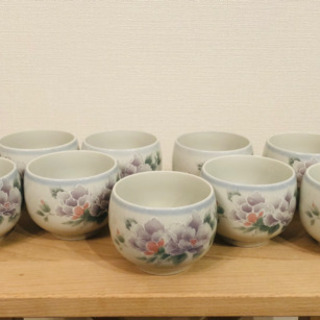 花柄デザイン★湯呑み茶碗★９個