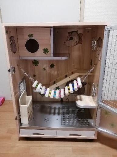 小動物木製ケージ