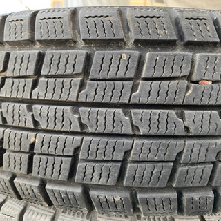 155/65/13 ダンロップホイル付(スチール)　スタットレスタイヤ4本セット(中古)引取限定 155/65/13 軽自動車 ダンロップスチールホイル付スタットレス中古