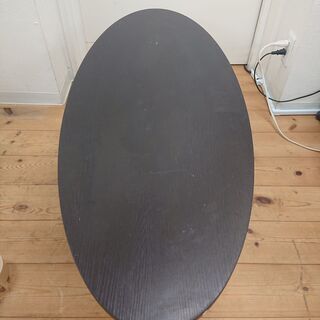 N　301-075　ローテーブル　座卓　オーバル型　楕円形