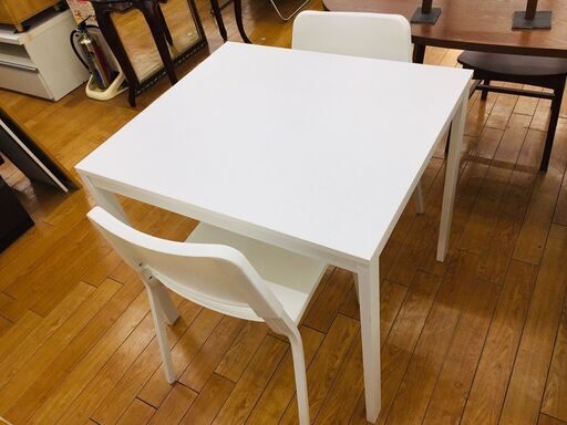 【トレファク鶴ヶ島店】IKEA(イケア) 伸長式テーブル ダイニング3点セット