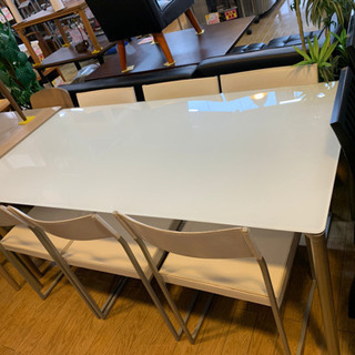 2/3 値下げ! Fritz Hansen フリッツハンセン ダイニング7点セット ガラストップ PLANO プラーノ ペリカンデザイン デンマーク P934