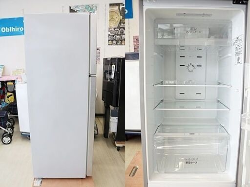 引取限定 ハイセンス 227L 2ドア冷凍冷蔵庫 右開き HR-B2301 2017年製 