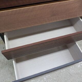 6段チェスト 幅79㎝ 木製 カラフル ブラウン レール式 タンス 衣類収納