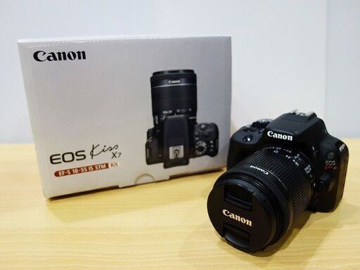 【苫小牧バナナ】美品 Canon EOS kiss X7 EF-S 18-55 IS STM Kit デジタル一眼レフカメラ レンズキット ショット数9100 付属完備♪