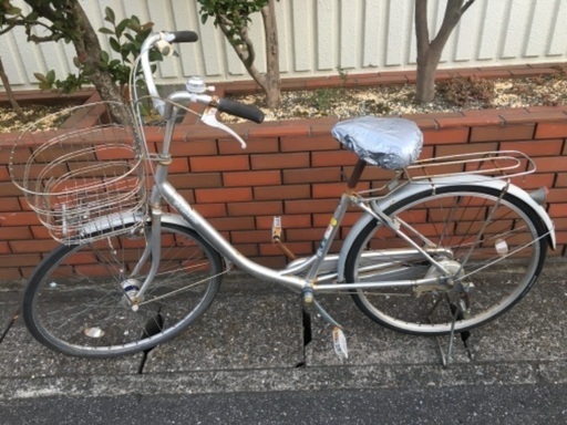 chariyoshy 出品)26インチオートライト付き自転車シルバー (chariyoshy 