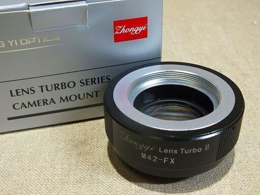 【苫小牧バナナ】中一光学 Lens Turbo II M42-FX フォーカルレデューサー マウントアダプター M42マウントレンズ → 富士フイルムXマウント♪
