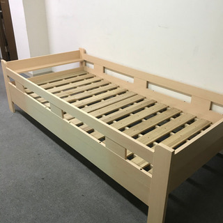 【4/24販売済KI】シングルベッド フレーム 木製 家具 寝具...