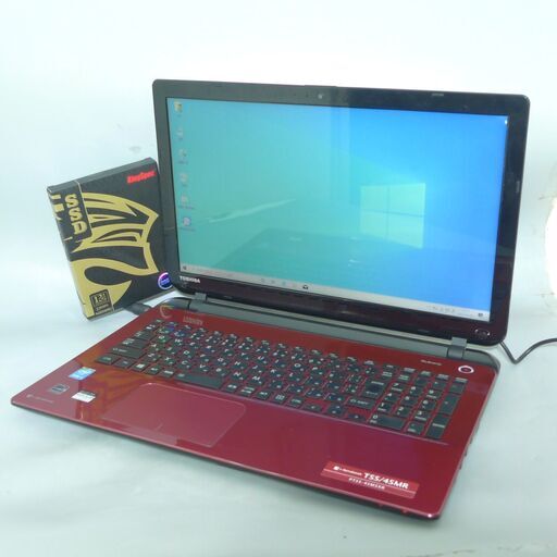 送料無料 レッド 新品SSD256GB 1台限定 ノートPC 中古良品 15.6型 Toshiba T55/45MR 第4世代Core i3 4GB DVDRW 無線 カメラ Windows10 Office