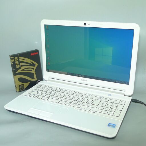 送料無料 新品SSD256GB 1台限定 ノートPC 中古良品 15.6型 富士通 AH53/K 第3世代Core i7 8G BD-RE 無線 Win10 テンキー win10 LibreOffice
