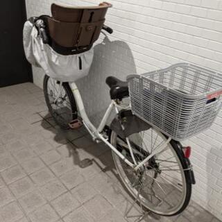 【引取予定決定】福岡市 子供乗せ 自転車+チャイルドシートレインカバー+カゴ セット売ります 引取予定決定】福岡市 子供乗せ 自転車+チャイルドシートレインカバー+