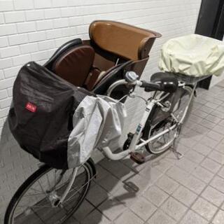【引取予定決定】福岡市 子供乗せ 自転車+チャイルドシートレイン...