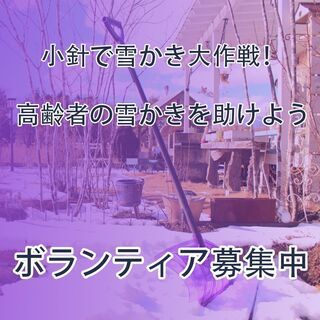 ボランティア募集中　ー　雪かき大作戦：高齢者の雪かきを助けましょ...