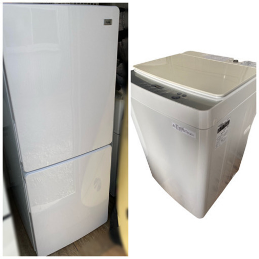 ❗お買い得❗2018年製ハイアール 148L 2ドア冷蔵庫と2019年製ツインバード 全自動洗濯機 5.5kg [1/6c)