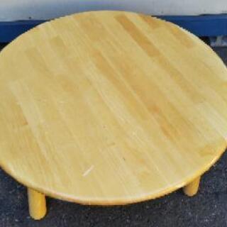 【半額値下げ中】№155_木製丸テーブル 