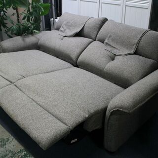 R2517) NITORI 中古 ニトリ 3人用電動布張りリクライニングソファ ピュール MO 2019年製! ソファ 店頭取引大歓迎♪