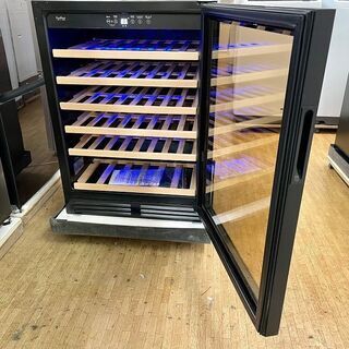 展示未使用品【 三ツ星貿易 】エクセレンス 1ドア ワインクーラー 51本収納 ワインセラー MLY-150A　④