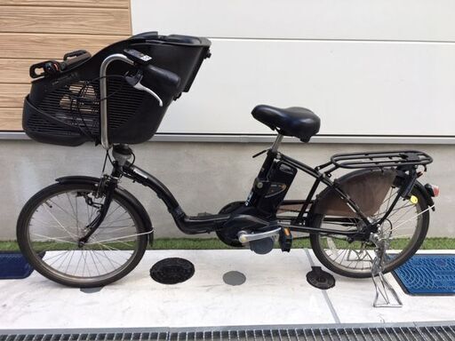 ３連休特価　バッテリー最高レベル！Panasonic　パナソニック　ギュットミニ　20インチ　電動自転車　子供乗せ　3人乗り　801⑤