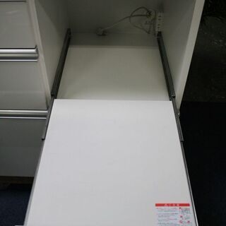 R2525) 創愛ファニチャー 中古 キッチンボード ティーノ幅100  ブルモーション ホワイト 食器棚 店頭取引大歓迎♪