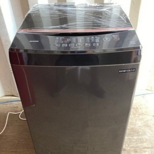【重】1015-3 美品 2020年製 8kg 洗濯機 アイリスオーヤマ 黒 IAW-T803BL③