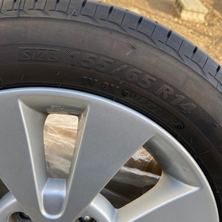 ワゴンR、フレアワゴンマツダ純正ホイール付タイヤ155/65/14ブリヂストン4本