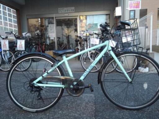 中古子供自転車１２９８ブリヂストンシュライン２６インチ７段ギヤハンドルライトアルミフレーム 身長135 から アイニチサイクル 御器所の自転車 の中古あげます 譲ります ジモティーで不用品の処分