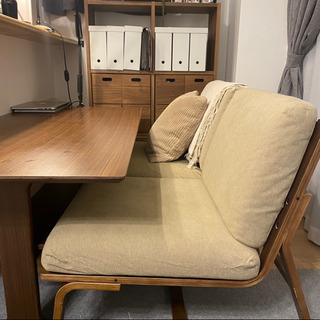 無印良品 スタッキングシェルフセット・３段×２列・ウォールナット材 幅８２×奥行２８．５×高さ１２１ｃｍ 