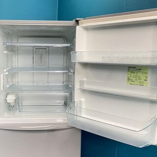 ハッピー西葛西店】3ドア 340L 冷蔵庫 右開き 置けちゃうスリム ID:54664